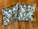 two large square cushions